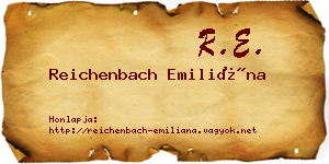 Reichenbach Emiliána névjegykártya